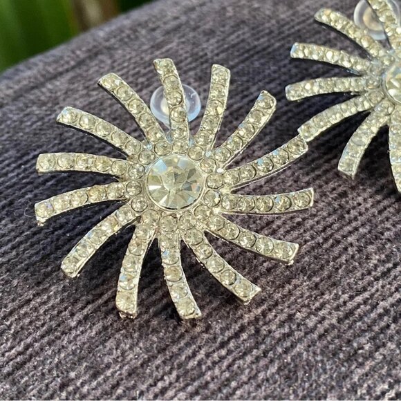Starburst Rhinestone Earrings - Picture 8 of 11